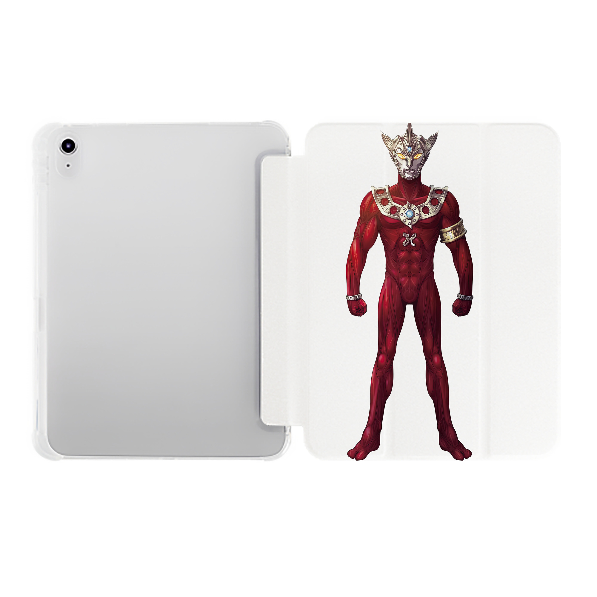 （画像用） ウルトラマン Ultraman IPad ケース ペン収納付き 三つ折りスタンド PUレザー×シリコン 対応機種9.5/10.5/10.9インチ